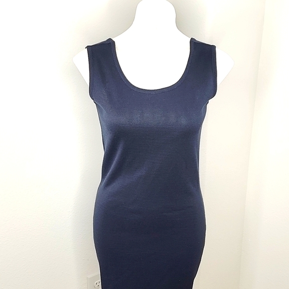 Joan Leslie Talbots Joan Sleeveless Black Knit Dress Size Petites S - Picture 3 of 9